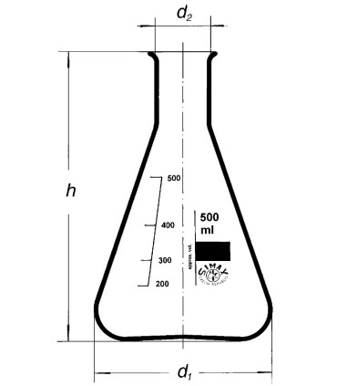 MATRAZ ERLENMEYER SIMAX cuello estrecho