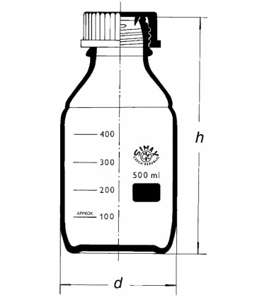 FRASCOS ISO SIMAX AMBAR tapón y anillo azul