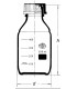 FRASCO ISO SIMAX AMBAR tapón y anillo amarillo