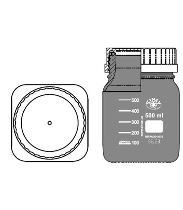 FRASCO ISO SIMAX GL80 AMBAR