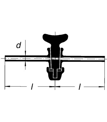 LLAVE DE VIDRIO RECTA