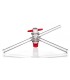 LLAVE DE VIDRIO TEFLON 3 VIAS