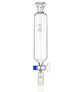 EMBUDO DE DECANTACION CILINDRICO con macho inferior
