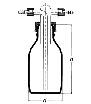 FRASCO LAVADOR DE GASES